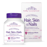 21st Century: cápsulas para cabello, piel y uñas, apoyo al brillo