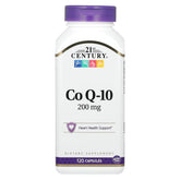CoQ10 21st Century: cápsulas de 200 mg para apoyo antioxidante diario