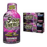 5-hour ENERGY concentrado gamer, sabor frambuesa-cohete, botella lista para usar