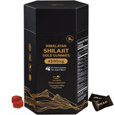 Gomitas 5Loaf2Fish Shilajit con ingredientes clave y minerales visibles para apoyo nutricional diario.