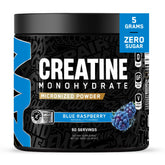 ABE All Black Everything Creatina Monohidrato, sabor azul frambuesa, listo para mezclar.