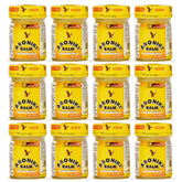 Aboniki Balm, paquete de 12 frascos de vidrio para alivio percibido en dolor muscular.