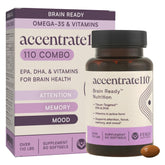 Accentrate110 frasco nutrición cerebral para enfoque sostenido