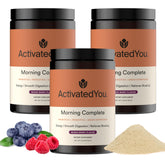 ACTIVATEDYOU Morning Complete en bote 3 pack, energía sostenida para el día.
