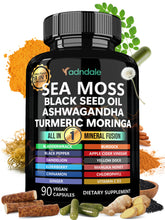 Frasco de Adndale Sea Moss Capsules para apoyo diario de energía.