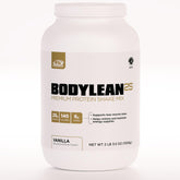 AdvoCare BodyLean25 envase vainilla: proteína de suero para apoyar músculo.
