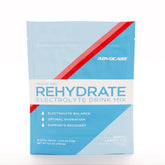 AdvoCare Rehydrate, bebida electrolito frambuesa-limon para hidratación rápida durante entrenos.