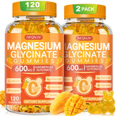 Gomitas AEQNJV Magnesio Glicinato sabor frambuesa, fácil consumo diario sin azúcar.