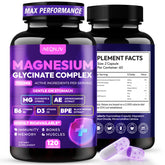 AEQNJV Magnesio glicinato 1150mg en frasco, aporte suave