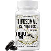 AJAXERRUE Ca AKG liposomales, botella con absorción superior y energía sostenida.