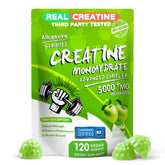Allcoovita creatina gomita envase frambuesa, conveniente para entrenamientos