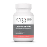 Allergy Research Group CurcuWIN 500: botella de cápsulas, alta biodisponibilidad para uso diario.