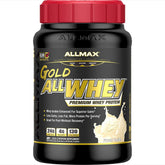 ALLMAX Gold ALLWHEY envase vainilla francesa para batidos energéticos