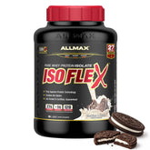 ALLMAX ISOFLEX proteina aislada en bote para recuperación muscular limpia