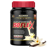 ALLMAX ISOFLEX bote 2 lb con proteína aislada de vainilla para uso diario