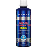 ALLMAX L-Carnitina líquida en botella, sabor arándano azul, energía sin estimulantes.