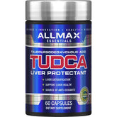 ALLMAX TUDCA+ botella frontal, posible apoyo a la salud hepática