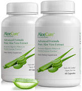 AloeCure cápsulas de Aloe Vera en botella, apoyo digestivo suave