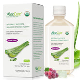 AloeCure Zumo de Aloe Vera con Uva en botella: refrescante y apto para uso diario.