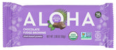 Barra ALOHA Chocolate Fudge Brownie, empaque de 12, snack rápido para entrenamiento.