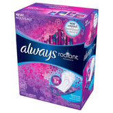 Always Radiant Liners con empaque individual para protección portátil y discreta.