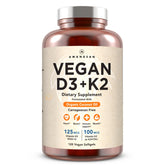 AMANDEAN Vitamina D3 K2 en frasco, apoyo para huesos y bienestar.