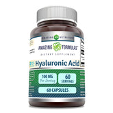Amazing Formulas ácido hialurónico 100 mg - botella: hidratación suave para la piel.