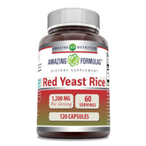 Amazing Formulas Arroz de Levadura Roja envase: cápsulas fáciles de tomar en la rutina diaria.