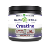 Amazing Formulas Creatina 3000 mg, caja del producto, ideal para sesiones de entrenamiento.