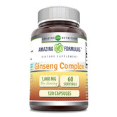 Amazing Formulas Ginseng Complex frasco de cápsulas para energía diaria.