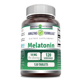 Amazing Formulas melatonina 10 mg en tableta para apoyar el descanso nocturno
