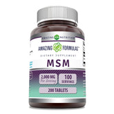 Amazing Formulas MSM: bote de tabletas para uso diario y pureza fiable.