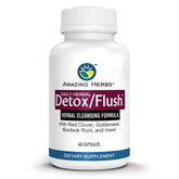 Amazing Herbs Detox/Flush: botella, posible apoyo a la desintoxicación natural diaria.