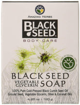 Amazing Herbs Jabón vegetal con semilla negra, empaque visible para piel suave