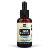 Amazing Herbs Maca Express: botella con gotero para energía sostenida