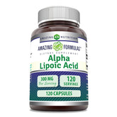 Amazing Nutrition ácido alfa lipóico 300 mg cápsulas, apoyo antioxidante diario