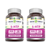 Botella de Amazing Formulas 5HTP para equilibrio diario.