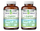 Amazing Nutrition L-Arginina/L-Citrulina 1000 mg, botella visible, podría apoyar rendimiento durante entrenamientos moderados