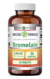 Amazing Nutrition Bromelina 2000 mg, tabletas frente para uso diario.