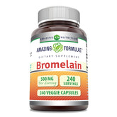 бутылка Amazing Nutrition Bromelina 500 mg para apoyo digestivo diario