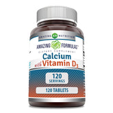 Amazing Nutrition calcio D3 tabletas — empaque práctico para ingesta diaria