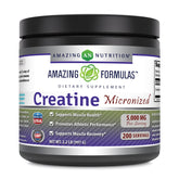 Amazing Nutrition Creatina monohidrato micronizada en bote para entrenamientos más intensos.