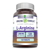 Amazing Nutrition L-Arginina frente del envase, dosis diaria de 1000 mg