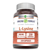 Amazing Nutrition Lisina 500 mg, cápsulas, toma diaria de aminoácidos