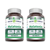 Amazing Nutrition Melatonina, botella visible, apoyo suave para el sueño