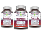 Amazing Nutrition quercetina 500 mg cápsulas vegetales, envase seguro para uso diario.