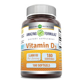 Amazing Formulas Vitamina D3: botella visible, apoyo al bienestar diario.