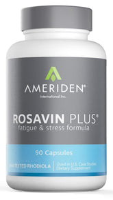 Rosavin Plus de AMERIDEN en botella, energía sostenida para jornadas intensas.
