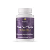 Ancient Nutrition Colostrum Superfood: botella con cápsulas para uso diario y bienestar.