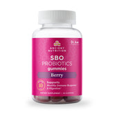 Ancient Nutrition SBO Probiotics gomitas frambuesa en botella; apoya la digestión